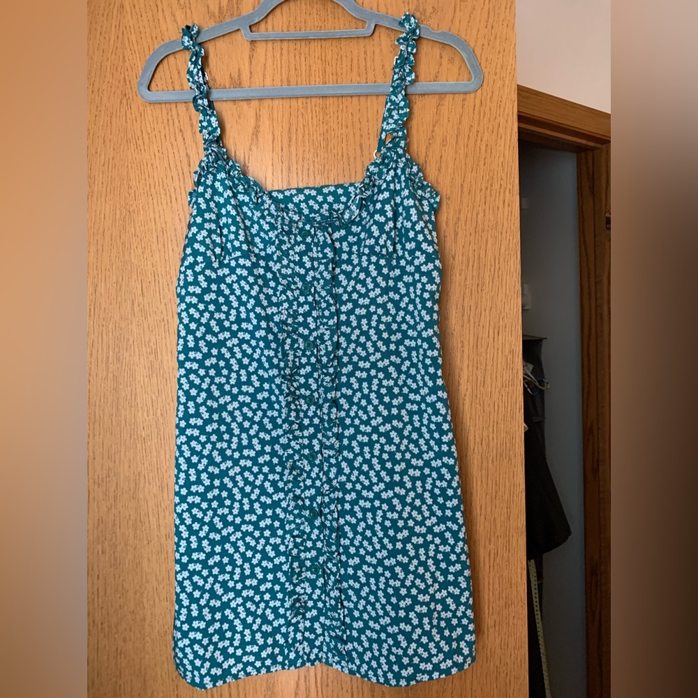 Floral Ruffle Strap Dress